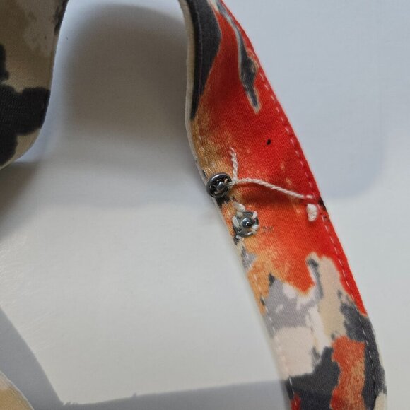 Robbie Bee Orange Gray Floral Sleeveless Maxi Criss Cross Front Medium - Picture 8 of 11